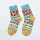 Retro Pattern Socks for a Cozy, Breathable Fit - Golden Yellow