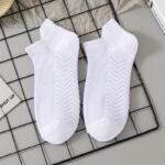 Step Strong, Stay Comfy Cozocks Men’s Athletic Ankle Socks - Black-White